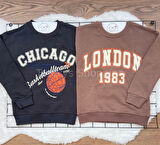 Oversize 2'li Sweatshirt London+Chıcago Baskılı (Siyah CHICAGO Kahve LONDON) (0hqdIQK0oZ37G)