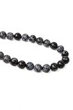 8 MM Karlı Obsidyen Taşı Dizi