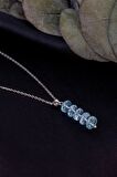 Topaz Taşı Kolye ( 925 Ayar Gümüş Aparat ve Zincirli)
