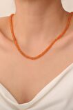 Carnelian Akik Taşı Kolye (925 Ayar Gümüş Aparatlı)