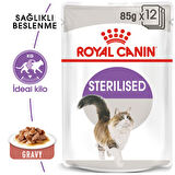 Royal Canin Gravy Sterilised Kısırlaştırılmış Yaş Kedi Maması 12 Adet 85 gr