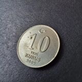 2005 tc 10 yeni kuruş ÇÇT+ eski madeni para