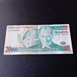 20 Milyon Türk Lirası 7.Emisyon ÇT/ÇÇT Eski Kağıt Para - 39963662ed6ea5f94e