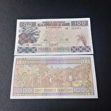 2015 Gine 100 Frank Çil Eski Yabancı Kağıt Para
