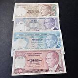7.Emisyon 100/500/1000/5000 Türk Lirası ÇT/ÇT+ Eski Kağıt Para