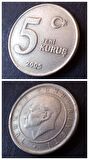 2005 - 5 Yeni Kuruş - 2005 - ÇT/ÇÇT Eski Madeni Para - 3996366395d7ad990e