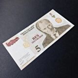 8. emisyon 5 yeni türk lirası ÇİL eski kağıt para - 399636647f239a0a41