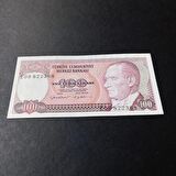 7.Emisyon 100 türk lirası Nadir filigran ÇT/ÇT+ eski kağıt para - 399636648b3eecca9f
