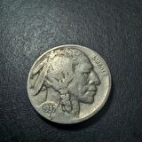 1937 Kızılderili-Bufalo 5 Cent ÇÇT+ Eski Yabancı Madeni Para 399636657af09680a7