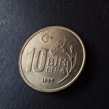 1997 10 bin lira CA/LEKELİ eski madeni para - 399636668ba0e7f8a0