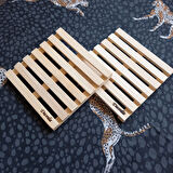 Escoines Koleksiyon 2Adet Gönderilecektir Ahşap Kare Nihale Sarıçam 18,5x18,5cm 3996366946502513dd