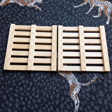 Escoines Koleksiyon 2Adet Gönderilecektir Ahşap Kare Nihale Sarıçam 18,5x18,5cm 3996366946502513dd