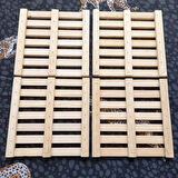 Escoines Koleksiyon 4Adet Gönderilecektir Ahşap Kare Nihale 18,5x18,5cm Sarıçam 39963669466976adb3