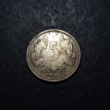 Escoines Koleksiyon 5 Kuruş 1943 TEMİZLENMİŞ eski madeni para (1943) - 3996366a056e81352f