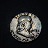 Escoines Koleksiyon 1957 ABD ½ Dolar 12,50Gram Gümüş ÇT+ eski yabancı madeni para 3996366f3e63cc4663