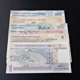39963673d37b4367a7 8.Emisyon 1/5/10/20/50/100YTL Tam Set Yeni Türk Lirası ÇÇT/CA/ÇİL eski kağıt para