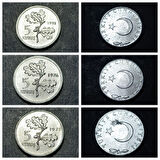 Escoines Koleksiyon 399636751d651e01a9 1975/1976/1977 Alüminyum 5Kuruş Tam set ÇİL eski madeni para