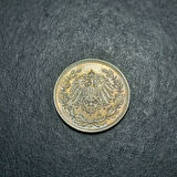 Escoines Koleksiyon 3996367671e711bf66 1918 Almanya ½Mark 2,78gram Gümüş CA eski yabancı madeni para