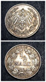 Escoines Koleksiyon 3996367671fbd93cc4 1905 Almanya ½Mark 2,76gram Gümüş CA eski yabancı madeni para