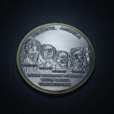 Escoines 1976 Amerikanın Bağımsızlık Bildirgesi 200.Yılı Rushmore Dağı Hatıra Madalya 48Gram 50mm