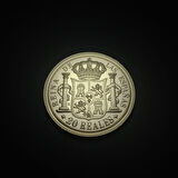 1863 REINA DE LAS ESPANAS 20 REALES İsabel Temalı Sertifikalı Altın Kaplama Hatıra Proof 32gram 40mm