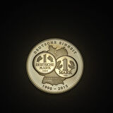Escoines Koleksiyon 1990-2015 Almanya 1MARK 25.Yıl ParaBirliği Hatıra Madalyon 28Gr 40mm Sertifikalı