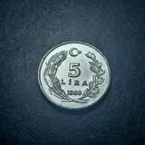Escoines Koleksiyon 39963679f9355a8aa3 1988 Alüminyum 5Lira Az çıkar ÇİL eski madeni para