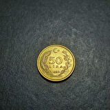 Escoines Koleksiyon 3996367314147017d8 50Lira 1989 ÇİL eski madeni para