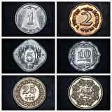 Escoines Koleksiyon 3996367e370b6a0add Pakistan Lot Alüminyum/Bronz ÇİL madeni 1/2/5/10/25/50 Paisa