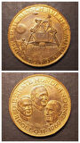 1969 Apollo11 - DER ERSTE MENSCH AUF DEM MOND - DIE ERSTE MONDLANDUNG - 22Ayar 20.87gr A900 Altın