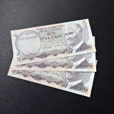 Escoines Koleksiyon 3996367e87a0bc5f78 ÇİL 6.Emisyon 2.Tertip I15 5 Türk Lira Seri takipli ÇİL para