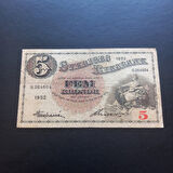 Escoines Koleksiyon 3996367f210aced4fe 1952 İsveç 5Kronor ÇT yabancı eski kağıt para