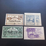 Escoines Koleksiyon 3996367f216df86c3c Almanya Notgeld 4 lü set ÇİL 1920 eski yabancı kağıt para