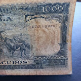 Escoines Koleksiyon 3996367f21a913feeb 1970 1000Escudos Angola ÇT eski yabancı kağıt para