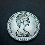 Escoines Koleksiyon 3996367f90a3046d5e 50cent PROOF 1969 Yeni Zelanda eski yabancı madeni para