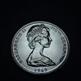 Escoines Koleksiyon 3996367f90a3046d5e 50cent PROOF 1969 Yeni Zelanda eski yabancı madeni para