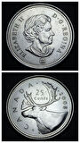 Escoines Koleksiyon 3996367fb95d54eba6 2008 Kanada 25Cent ÇİL Eski Madeni Para