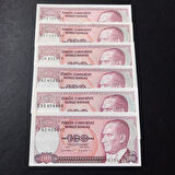 Escoines Koleksiyon 399636800df3e182ff A/B/C/D/E/F CA/ÇİL Harf Takımı 7.Emisyon 100Lira kağıt para