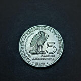 Escoines Koleksiyon 399636802a806b813d 2014 Burundi Kuşlar Serisi 5 Frank Tam set - Alüminyum ÇİL