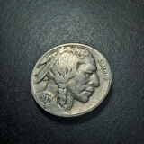 Escoines Koleksiyon 3996368076b7eb1010 1937 Buffalo 5Cent ÇÇT+ Eski Yabancı Madeni Para
