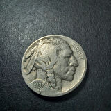 Escoines Koleksiyon 3996368076b7eb1010 1937 Buffalo 5Cent ÇÇT+ Eski Yabancı Madeni Para