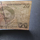 Escoines Koleksiyon 39963680c0f3f66b88 9.Emisyon 20Türk Lirası Güzel Numara D204 922229