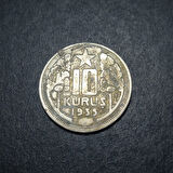 Escoines Koleksiyon 39963680e6cb34bc7d Kulptan çıkma (RR) 10Kuruş 1935 eski madeni para