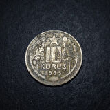Escoines Koleksiyon 39963680e6cb34bc7d Kulptan çıkma (RR) 10Kuruş 1935 eski madeni para