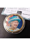 39963681b2e7f60621 Numis Proof 2016 Kraliçe Elizabeth 24Ayar AltınKaplama Sertifikalı 52gram A-35192