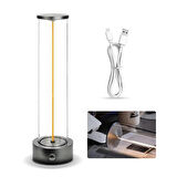 TechTic Manyetik Masa Lambası Abajur Şarjlı Modern Okuma Işığı 3 Modlu Strip Light Dokunmatik Işık