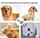 TechTic Evcil Hayvan Bakım Fırçası Kıtık Tüy Topak Açıcı Tarak Metal Dişli Kedi Köpek Tarağı