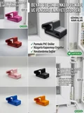Beyaz PVC Kapı ve Pencere Emniyet Stopperi - Rüzgarla Kapanmayı Önleyici, Çocuk & Evcil Hayvan Güvenlik Takozu (Çok Renkli Dayanıklı Stopper, 7x3.7cm)