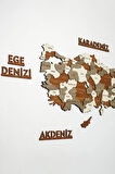3 Boyutlu Ahşap Türkiye Haritası, Üç Boyutlu Ahşap Duvar Dekoru, Dekoratif Türkiye Duvar Haritası