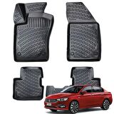 Fiat Egea Sedan 3D Havuzlu Paspas